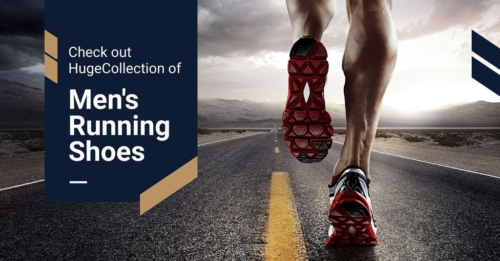 Sportswear Store Ad with Running Man Facebook AD – шаблон для дизайна