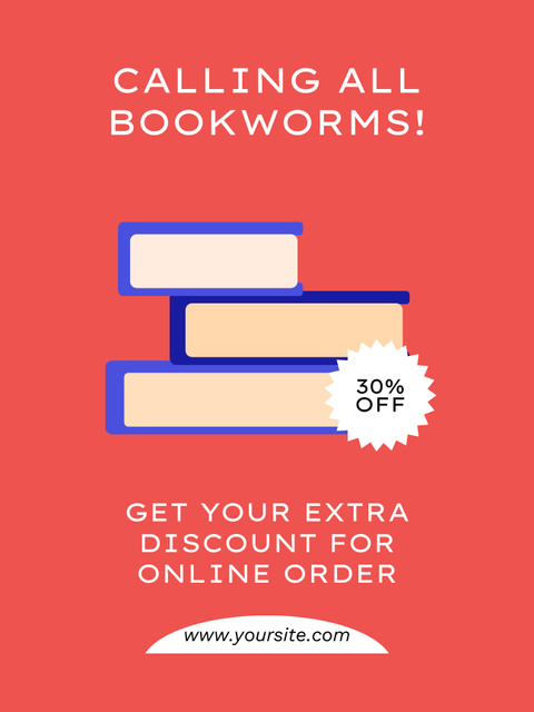 Books Special Sale Announcement Poster US Design Template