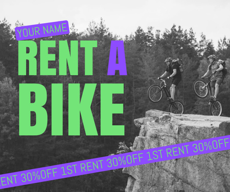 Platilla de diseño Rent a Bike for Extremal Tour Facebook
