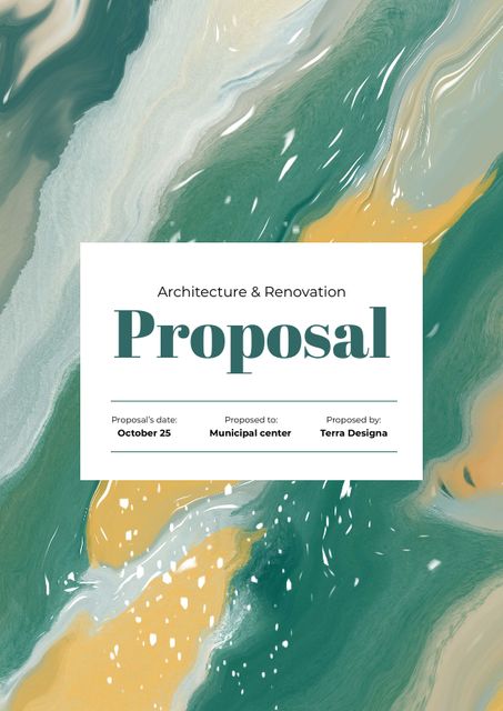 Plantilla de diseño de Architecture Agency Projects with Abstract Pattern Proposal 
