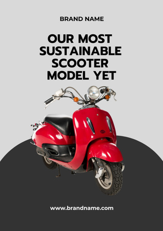 Ontwerpsjabloon van Poster A3 van Advertising New Model Scooter