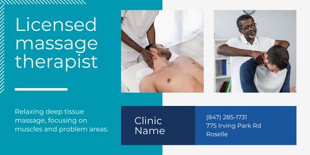 Massage Therapy Services Twitter Modelo de Design