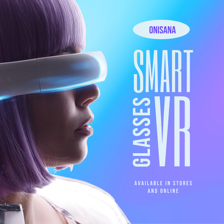 Ad of Smart Virtual Reality Glasses Instagram Design Template