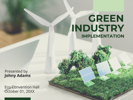 Implementação da Indústria Verde Presentation Modelo de Design