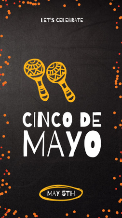 Designvorlage Cinco De Mayo Feiertagsfeier-Mitteilung für Instagram Video Story