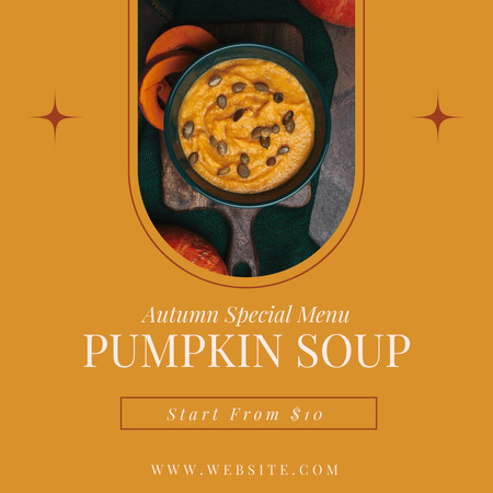 Autumn Pumpkin Soup Offer Instagram Design Template