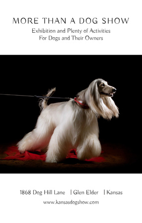 Template di design annuncio dog show con cucciolo di pedigree Invitation 4.6x7.2in