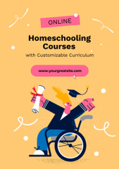 Home Education Ad with Student in Wheelchair