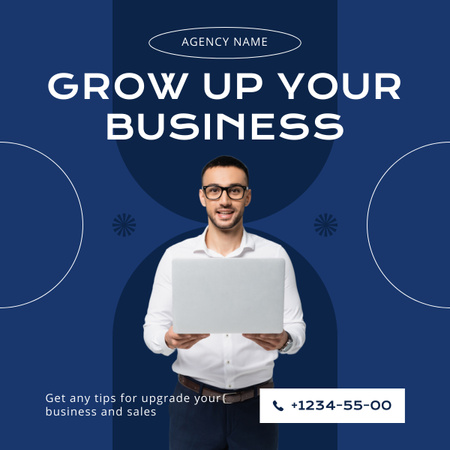 Business Growing Consulting Services LinkedIn post Design Template