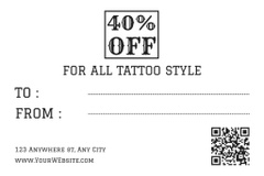 Tattoo Studio Offer With Hand Sketch