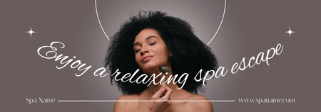 Ontwerpsjabloon van Tumblr van Black Woman Enjoying Facial Massage