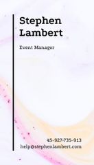Event Manager Contacts with Light Watercolor Pattern