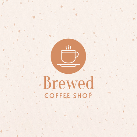 Promo Coffee Houses with Fragrant Drinks Logo Πρότυπο σχεδίασης