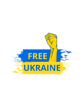 Cesur Özgür Ukrayna T-Shirt Tasarım Şablonu