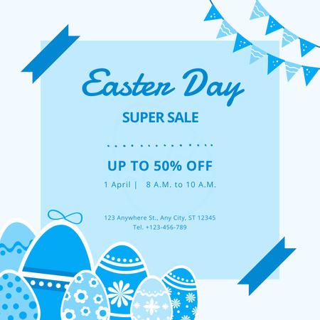 Platilla de diseño Easter Day Special Offer with Traditional Dyed Eggs Instagram