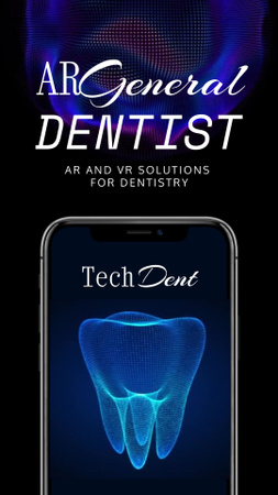 Designvorlage Virtual Dentist Services Offer für TikTok Video