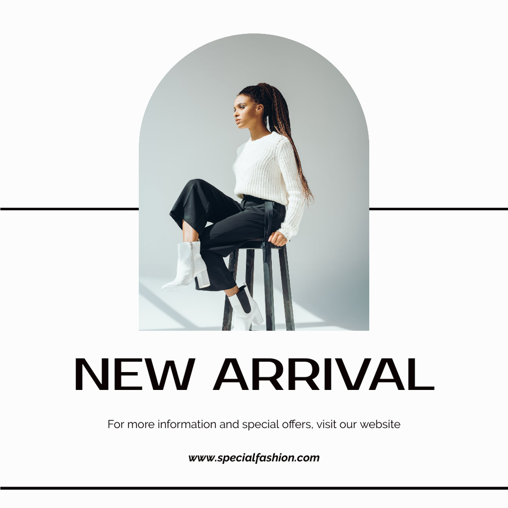 Special Fashion Arrival With Stunning Outfit Instagram Design Template