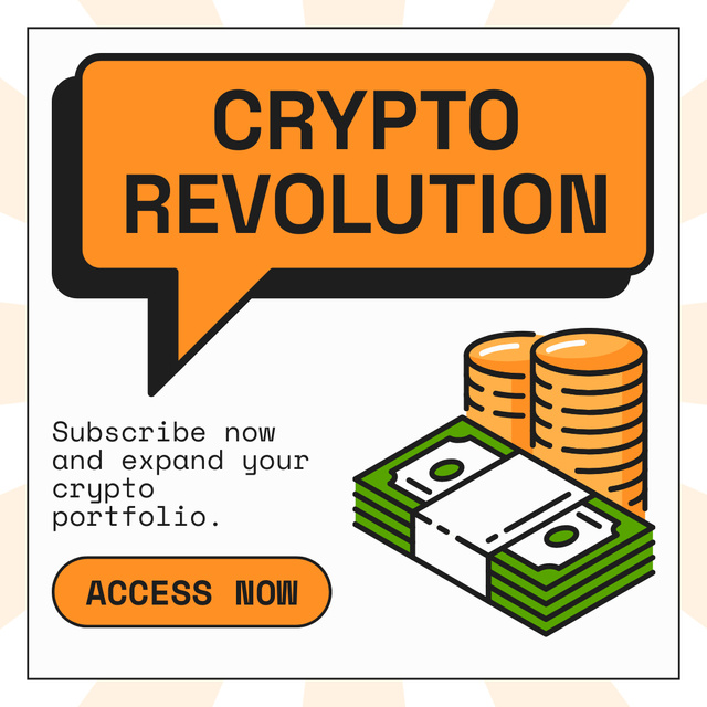 Ontwerpsjabloon van Instagram van Subscription to Cryptocurrency Trading Platform