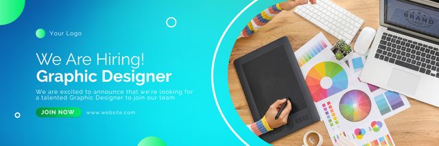 Template di design Offering Job Position For Talented Graphic Designer Twitter