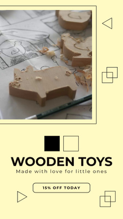 Handmade Wooden Toys With Discount Instagram Video Story Design Template
