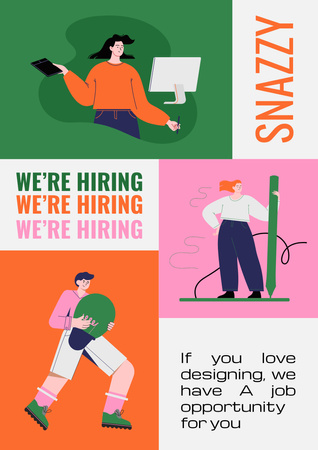 Recruitment Agency Ad Poster A3 Šablona návrhu