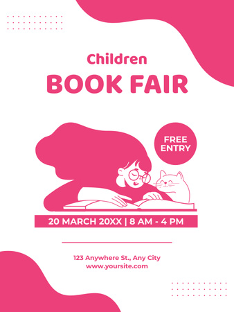 Children Book Fair Poster US Design Template