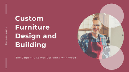 Custom Furniture Design and Building Presentation Wide Design Template