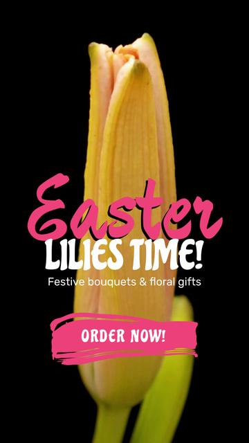 Platilla de diseño Beautiful Bouquets For Easter With Lilies TikTok Video