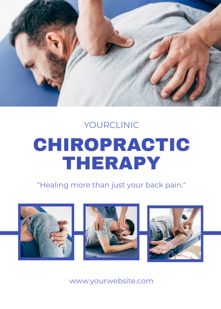 Chiropractic Therapy Service Offering Flayer Design Template
