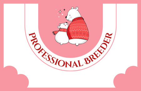 Služby profesionálních chovatelů zvířat Business Card 85x55mm Šablona návrhu