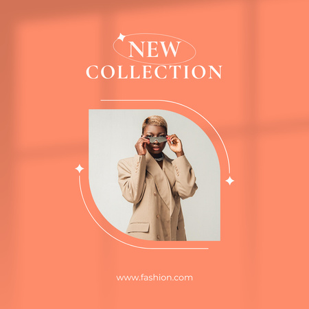Ontwerpsjabloon van Instagram van Announcement of New Fashion Collection