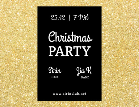 Modèle de visuel Annonce de la fête de Noël en club avec groupe - Invitation 13.9x10.7cm Horizontal