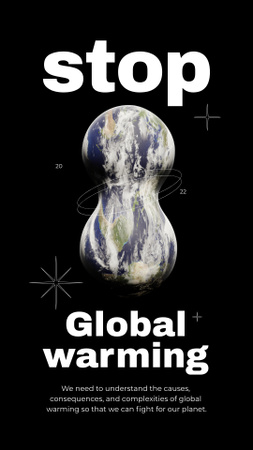 Global Warming Problem Awareness Instagram Story Design Template