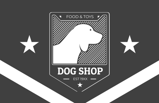Modèle de visuel Food and Toys for Dogs - Business Card 85x55mm