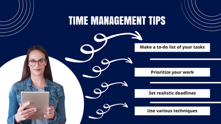 Designvorlage Structured Time Management Tips für Mind Map