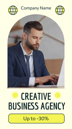 Serviços de Agência de Negócios Criativos com Desconto Instagram Video Story Modelo de Design