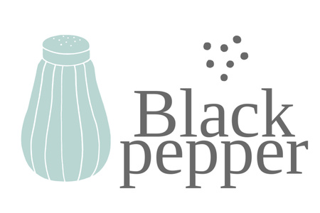 Black Pepper brand promotion Label Design Template