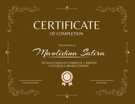 Certificate 11x8.5 in Certificate Modelo de Design