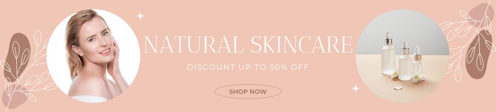 Ontwerpsjabloon van Ebay Store Billboard van Ad of Natural Skincare Products