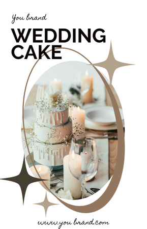 Template di design Annuncio del negozio di dolciumi con una splendida torta nuziale IGTV Cover