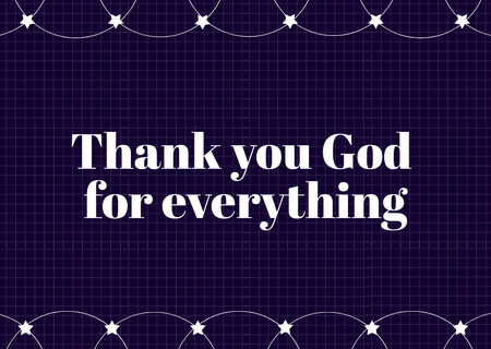 Plantilla de diseño de Thankful Phrase for God Card 