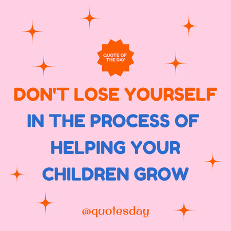 Motivational Phrase for Young Parents on Pink Instagram tervezősablon