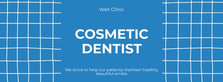 Kosmeettisen hammaslääkärin palvelut Facebook cover Design Template