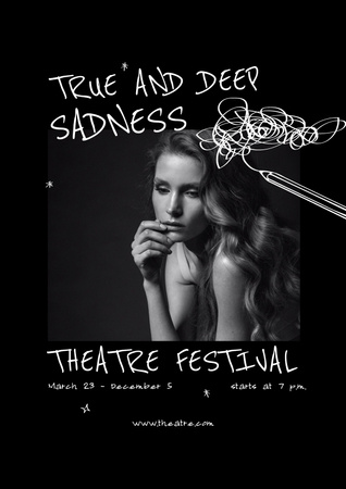 Modèle de visuel Theatrical Festival Event Announcement - Poster