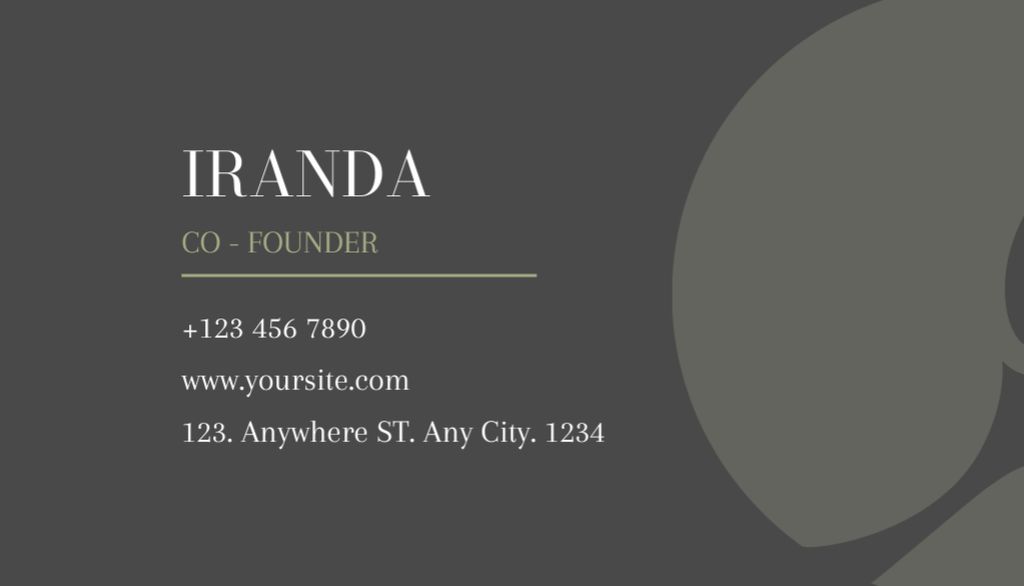 Spa Salon Owner's Ad Business Card US Design Template
