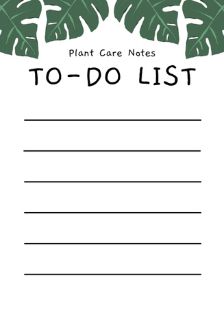 Designvorlage Plant Care Planner für Notepad 4x5.5in