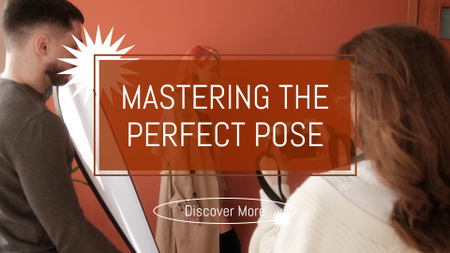 Designvorlage Training der perfekten Model-Pose für Fotoshootings für Full HD video