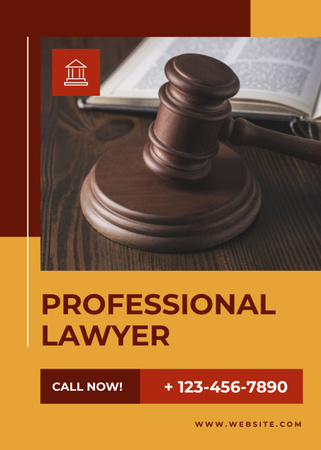 Template di design Offrendo servizi di avvocato professionale Flayer