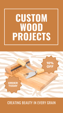 Creative Carpentry With Tools And Discounts Instagram Story Design Template