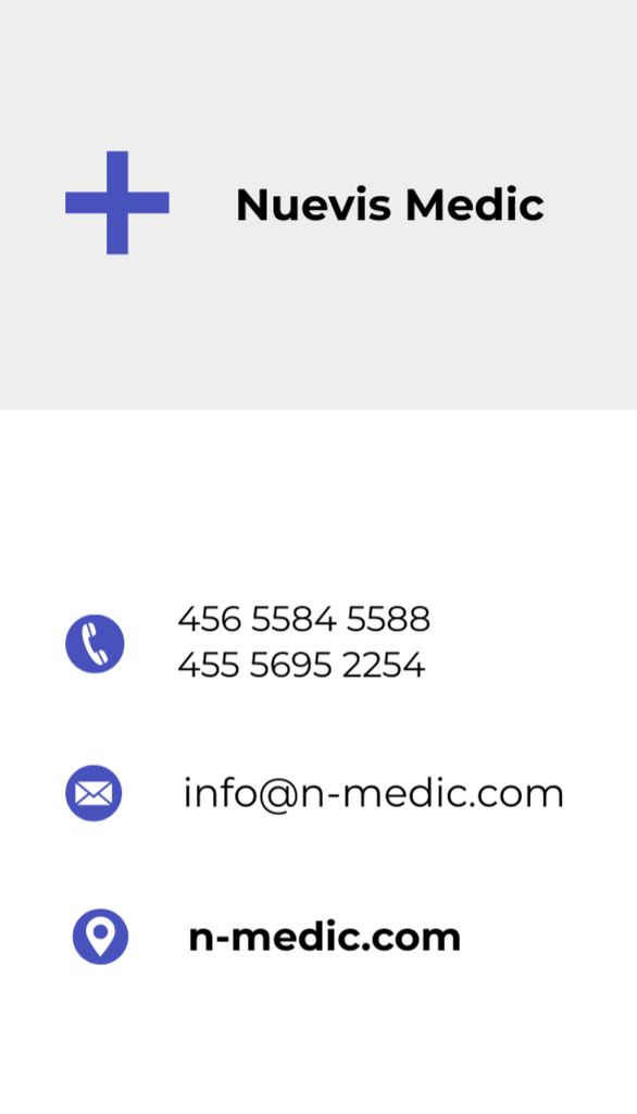 Medical Clinic Ad with Cross Pattern Business Card US Vertical Modelo de Design
